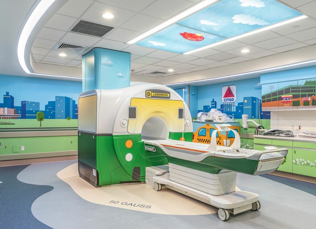 A beautifully decorated MRI room.